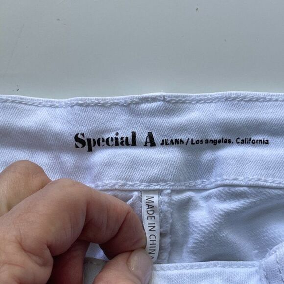 Special A Ankle Skinny Jeans in White Denim, Size 9 - Picture 8 of 10